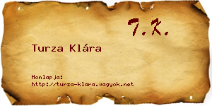 Turza Klára névjegykártya