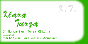 klara turza business card